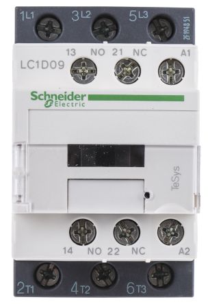 Schneider Electric 接触器, LC1D系列, 3极, 触点9 A, 触点电压690 V 交流