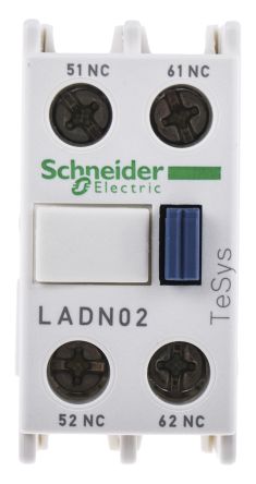 Schneider Electric LADN Hilfskontaktblock 2-polig, 2 Öffner Frontmontage Mit Schraubanschluss Anschluss