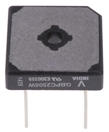 Vishay Brückengleichrichter, 1-phasig 25A 800V THT 1.1V GBPC-W 4-Pin 5μA Siliziumverbindung