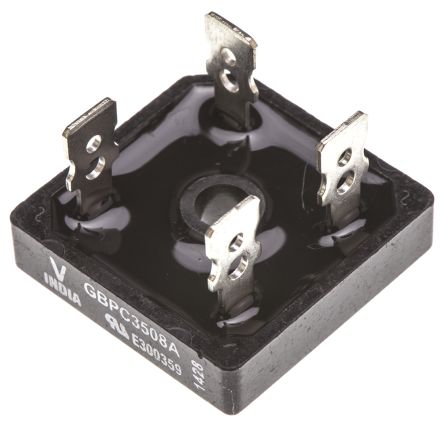 Vishay Brückengleichrichter, 1-phasig 35A 800V Schraubmontage 1.1V GBPC-A 4-Pin 5μA