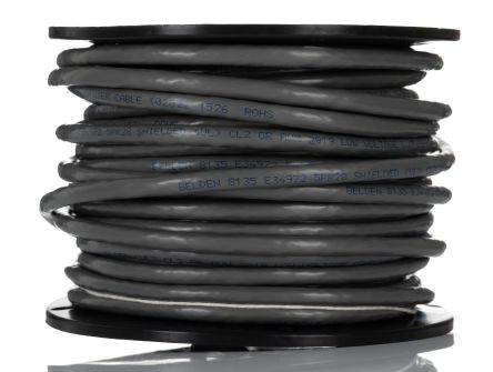 Belden 8135 Datenkabel, 5-paarig 0,07 Mm² Ø 7.62mm F/UTP Schirmung PVC Isoliert Twisted Pair Chrom