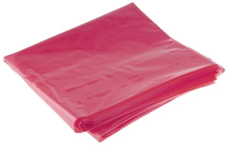 RS PRO 防静电袋, 粉色, 非耗散, 防静电插角袋, 10件装