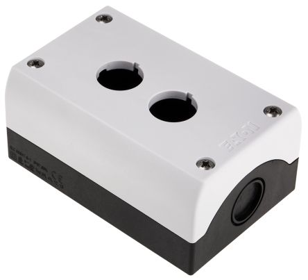 Eaton Grey Plastic Push Button Enclosure - 2 Hole 22mm Diameter