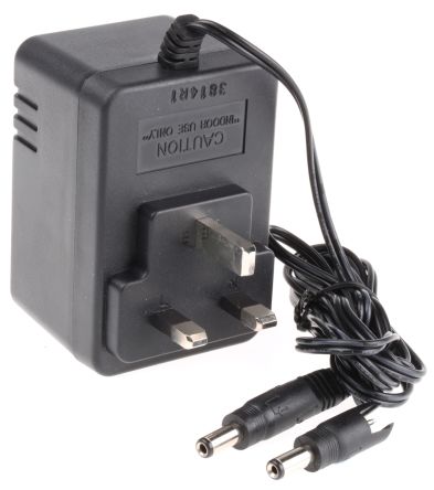 Mascot Plug In Power Supply 12V dc, 1A 1 Output, 1 x 2.1 mm with Snap-Lock, 1 x 2.5 mm with Snap-Lock