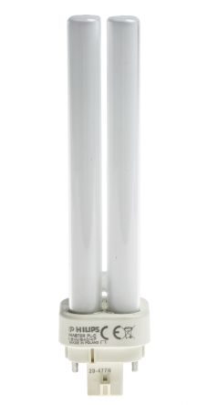 Philips Lighting G24q-2 Quad Tube Shape CFL Bulb, 18 W, 4000K, Cool White Colour Tone