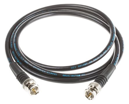 TE Connectivity Cable Coaxial RG59, 75 Ω, Con. A: BNC, Macho, Con. B: BNC, Macho, Long. 1.5m