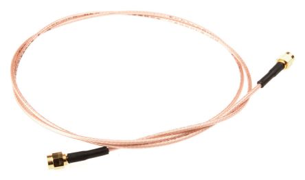 TE Connectivity Cable Coaxial RG316, 50 Ω, Con. A: SMA, Macho, Con. B: SMA, Macho, Long. 1m