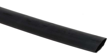 RS PRO Wärmeschrumpfschlauch, Polyolefin Schwarz, Ø 9.5mm Schrumpfrate 2:1, Länge 300mm