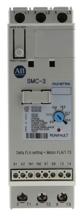 Allen Bradley SMC-3 Sanftstarter 3-phasig 11 KW, 460 V Ac / 25 A, Automatik