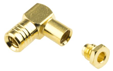 TE Connectivity, Plug Cable Mount SMB Connector, 50Ω, Solder Termination, Right Angle Body