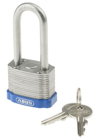 ABUS Stahl Vorhängeschloss Mit Schlüssel Grau Gleichschließend, Bügel-Ø 6.7mm X 47mm