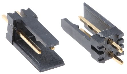 Stelvio Kontek 475 Series Straight Through Hole PCB Header, 2 Contact(s), 2.54mm Pitch, 1 Row(s), Shrouded