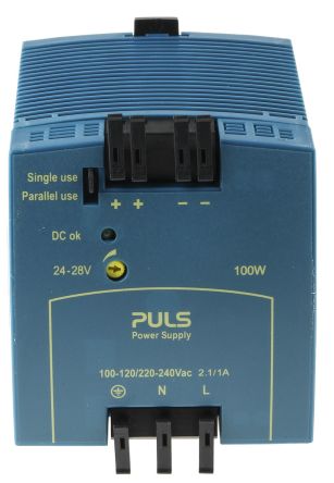 PULS MiniLine MLY Switch-Mode DIN-Schienen Netzteil 100W, 220 → 240V Ac, 24V Dc / 4.2A