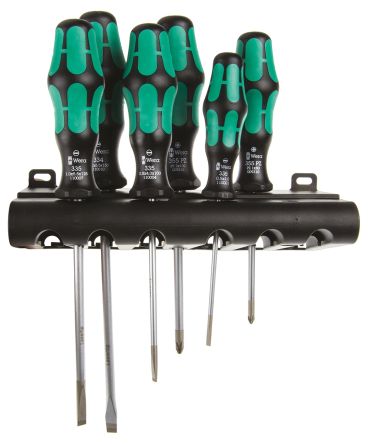 05105656001 334/355/6 Rack | Wera 6 pieces Engineers Pozidriv; Slotted ...