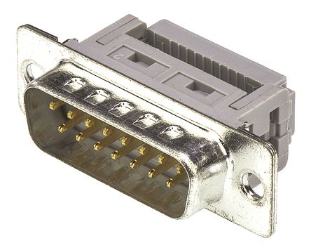 HARTING D-Sub Standard 15 Way Right Angle Cable Mount D-sub Connector Plug, 2.77mm Pitch