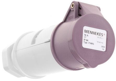 MENNEKES Leistungssteckverbinder Buchse Violett 3P, 20 → 25 V / 16A, Kabelmontage IP44