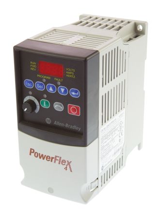 Allen Bradley Inverter Drive, 0.2 KW, 1 Phase, 230 V Ac, 1.5 A, PowerFlex 4 Series