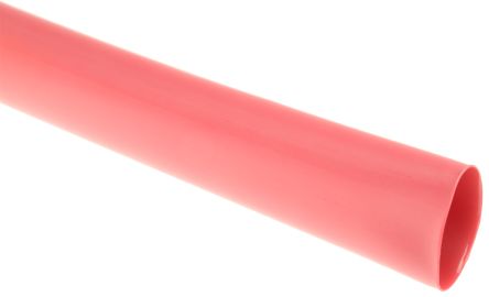 TE Connectivity Tubo Termorretráctil De Poliolefina Rojo, Contracción 4:1, Ø 24mm, Long. 1.2m, Forrado Con Adhesivo