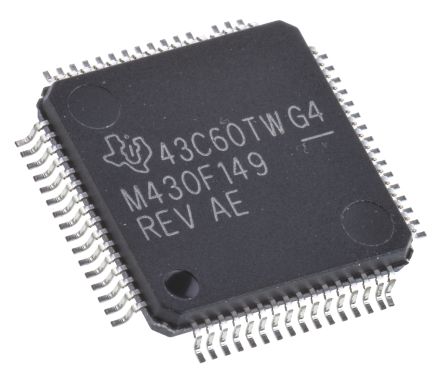 Texas Instruments Mikrocontroller MSP430 MSP430 16bit SMD 256 B, 60 KB LQFP 64-Pin 8MHz 2 KB RAM