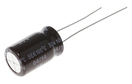 Yageo SE, THT Elektrolyt Kondensator 470μF ±20% / 35V Dc, Ø 10mm X 15mm, Bis 105°C