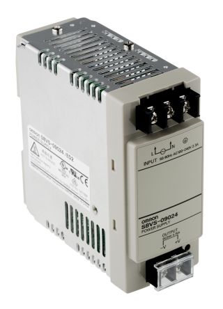 Omron S8VS Switch Mode DIN Rail Power Supply, 85 → 264V Ac Ac Input, 24V Dc Dc Output, 3.75A Output, 90W