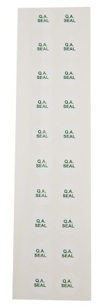 RS PRO Grün Vorbedrucktes, Selbstklebendes Etikett: QA Seal, Ø 16mm, 200 Stück