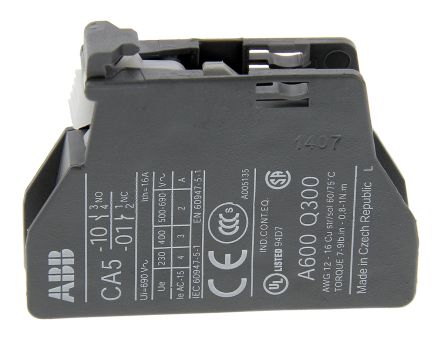 1SBN010010R1010 ABB | ABB Auxiliary Contact Block - NO, 1 Contact ...