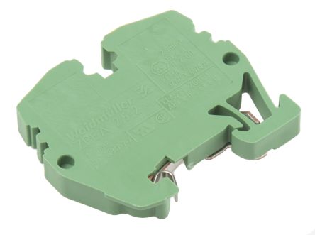 Weidmuller Weidmüller ZPEA Schutzleiterklemme Einfach Grün/Gelb, 2.5mm², 500 V / 24A