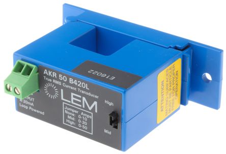 LEM 电流互感器, AKR系列, 50A, 4 → 20 毫安输出, 匝数比 50:1