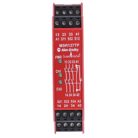 Allen Bradley Guardmaster Msr127tp 24 V Ac Dc Safety Relay With 3 Safety Contacts Minotaur Range And 1 Auxiliary