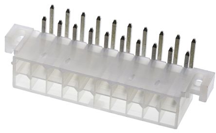 Molex Mini-Fit Jr. Leiterplatten-Stiftleiste Gewinkelt, 20-polig / 2-reihig, Raster 4.2mm, Kabel-Platine,