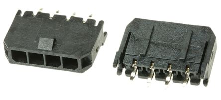 Molex Micro-Fit 3.0 Leiterplatten-Stiftleiste Gerade, 4-polig / 1-reihig, Raster 3.0mm, Kabel-Platine,
