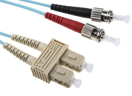 Molex Premise Networks Molex LWL-Kabel 1m Multi Mode Aqua ST SC 50/125μm 91