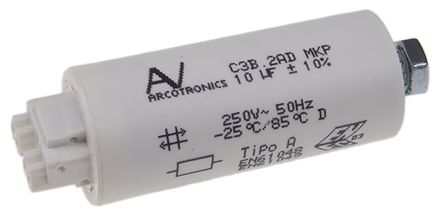 KEMET Condensador De Película, 10μF, ±10%, 250V Ac, Montaje De Cable