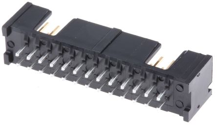 TE Connectivity AMP-LATCH Leiterplatten-Stiftleiste Gerade, 26-polig / 2-reihig, Raster 2.54mm, Lötanschluss, 1A