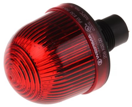 Werma EM 206, Glühlampe, LED Dauer Signalleuchte Rot, 12 → 48 V Ac/dc, Ø 57mm X 87mm