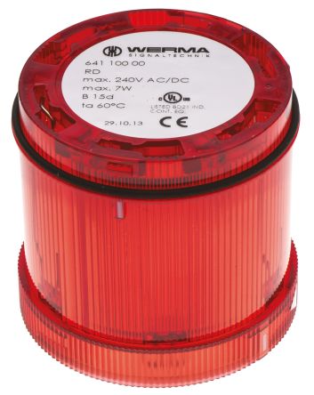 Werma Flash, Série 641, Rouge, 12 → 230 V C.a./c.c., KombiSIGN 71
