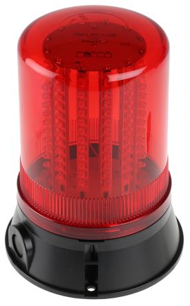Moflash Balise Clignotante à LED Rouge Série LED401, 24 V C.c.