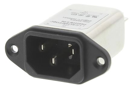 Schaffner 6A, 250 V Ac Male Panel Mount IEC Inlet Filter FN 9222B-6/06, Faston None Fuse