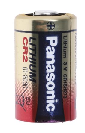 Panasonic CR2 Lithium Batterie, 3V / 850mAh LiMnO2 27 X 15.6mm