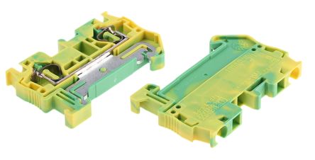 Phoenix Contact ST 4-PE Schutzleiterklemme Einfach Grün/Gelb, 0.08 → 6mm², 800 V / 52A, ZUGFEDER