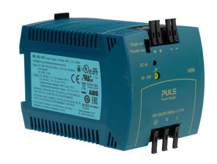 PULS MiniLine MLY Switch-Mode DIN-Schienen Netzteil 100W, 220 → 240V Ac, 48V Dc / 2.1A