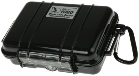 Peli 安全箱, MICRO CASE 1020系列, PC, 内部尺寸135 x 90 x 43mm, 外部尺寸173 x 121 x 54mm