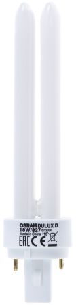 Osram Bombilla CFL 4 Tubos, 18 W G24d-2 153 Mm, 2700K, Luz Blanca Extracálida