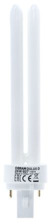 Osram G24d-3 DULUX Quad Tube Shape CFL Bulb, 26 W, 2700K, Extra Warm White Colour Tone