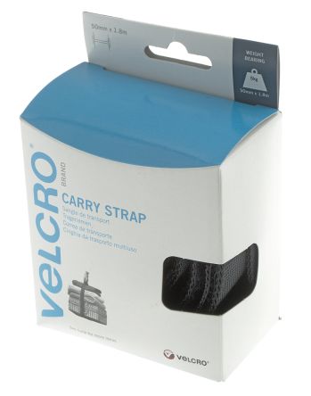 Velcro Black Hook & Loop Tape, 50mm x 1.8m