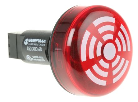Werma 150 LED Dauer-Licht Summer-Signalleuchte Rot, 230 VAC