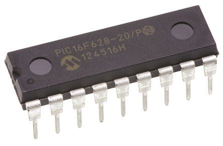 Microchip Mikrocontroller PIC16F PIC 8bit THT 128 X 8 Wörter, 2048 X 14 Wörter PDIP 18-Pin 20MHz 224 B RAM