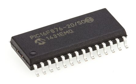 Microchip Microcontrolador PIC16F876-20/SO, Núcleo PIC De 8bit, RAM 368 B, 20MHZ, SOIC De 28 Pines