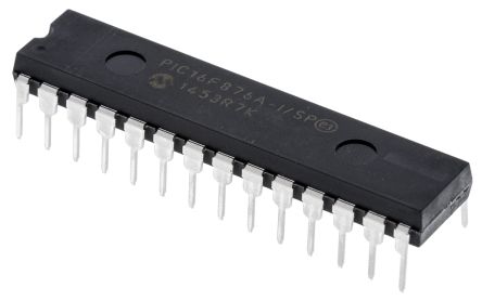 Microchip PIC16F876A-I/SP, 8bit PIC Microcontroller, PIC16F, 20MHz, 14.3 KB, 256 B Flash, 28-Pin SPDIP